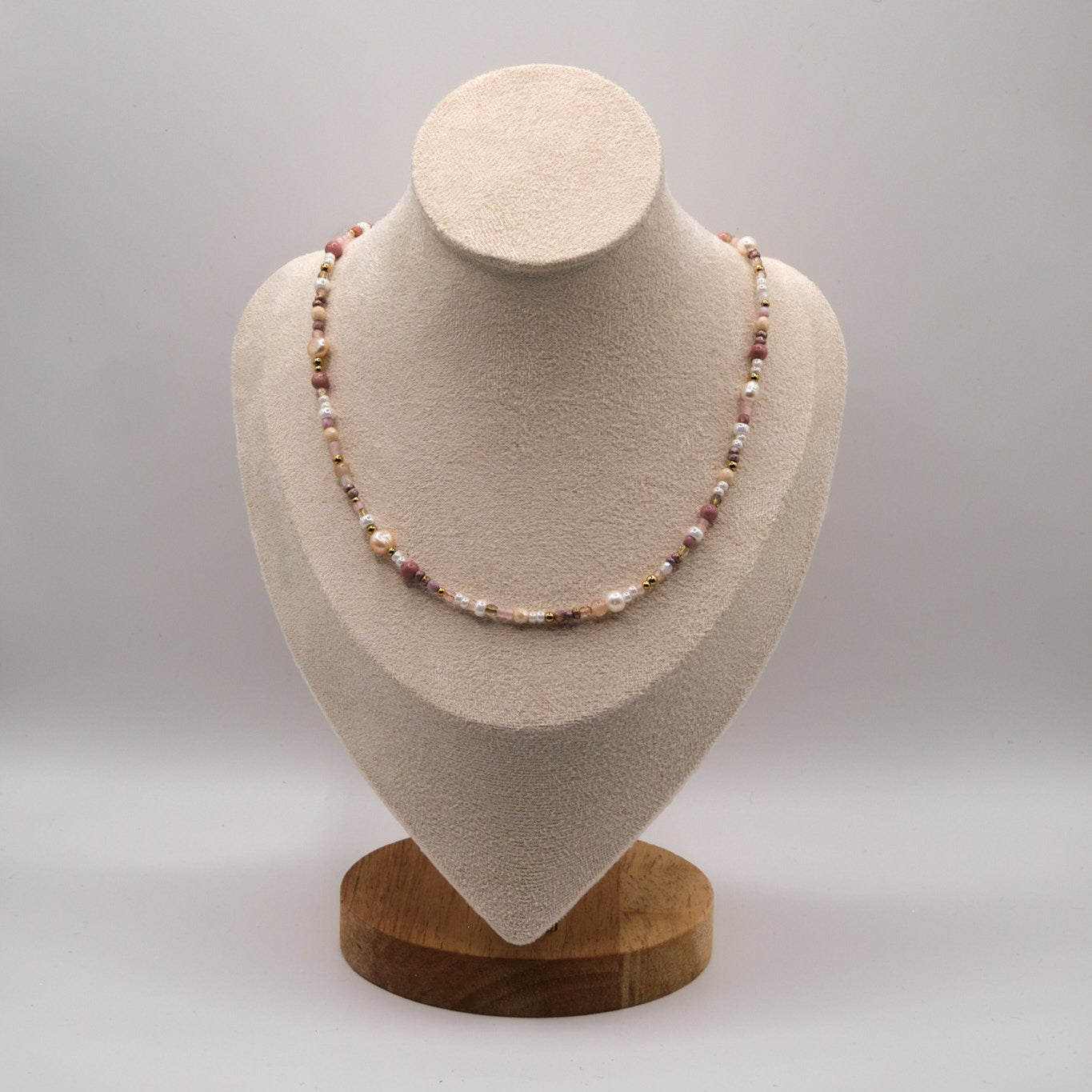 Halskette Stella - Perlenmix - Edelstahl - bunt