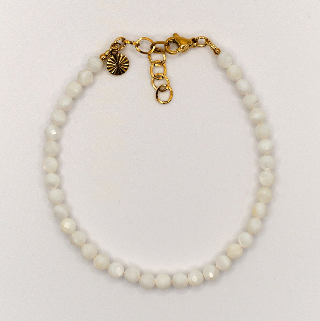 Armband Ella - Perlmutt - Edelstahl - Weiß