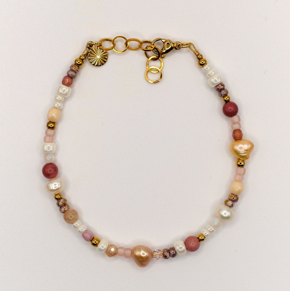 Armband Stella - Perlenmix - Edelstahl - bunt