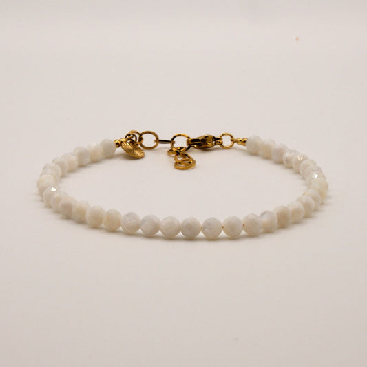 Armband Ella - Perlmutt - Edelstahl - Weiß