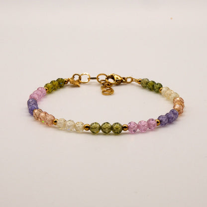 Armband Valeria - Zirkon - Edelstahl - Bunt