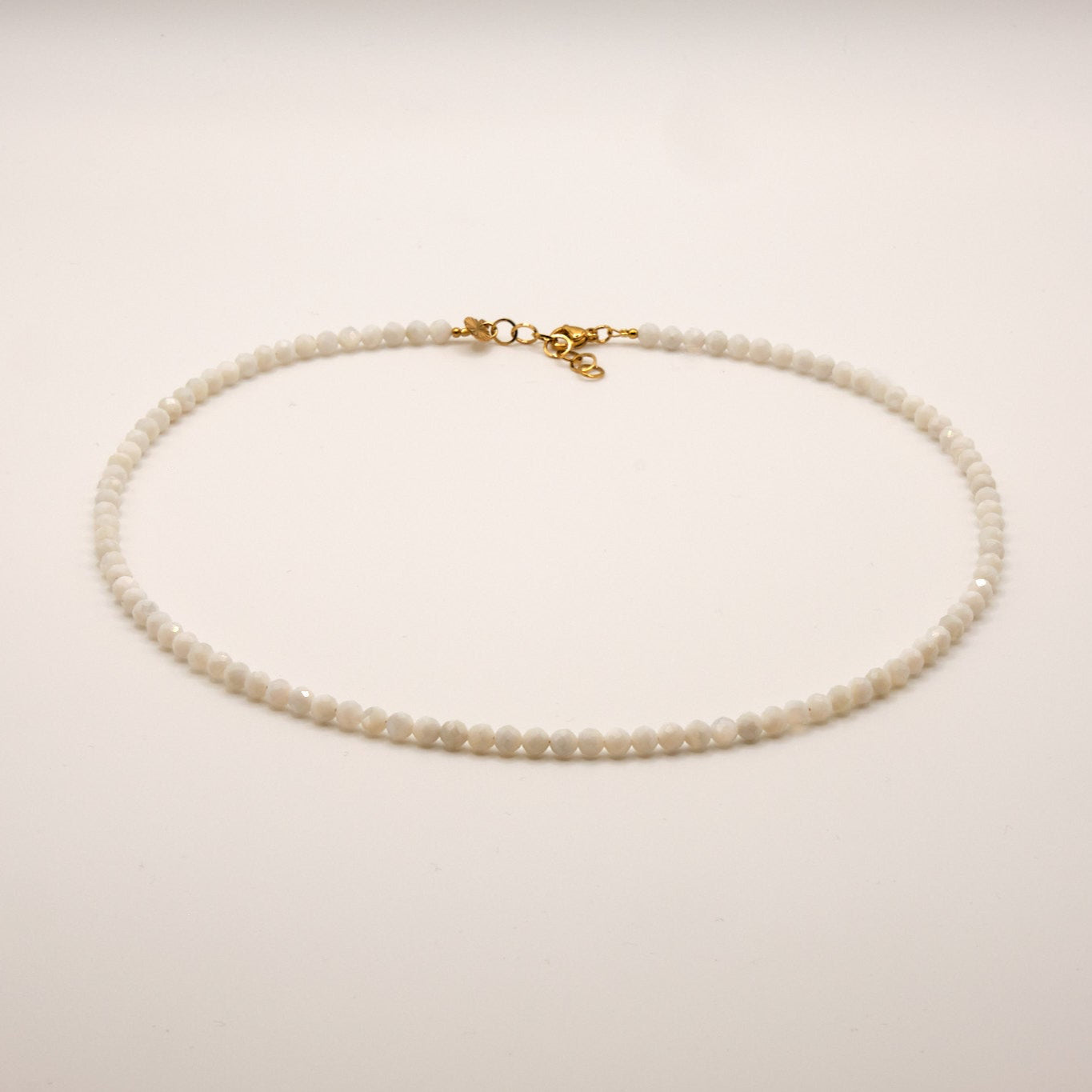 Ella Necklace - Mother of Pearl - Stainless Steel - White