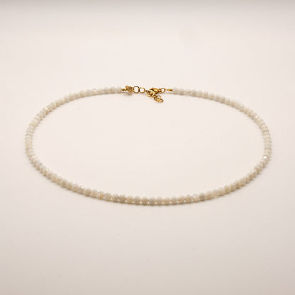 Ella Necklace - Mother of Pearl - Stainless Steel - White