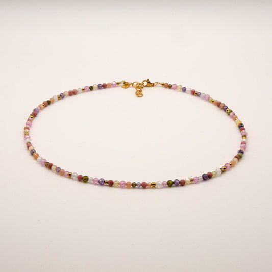 Halskette Rania - Zirkon - Edelstahl - Bunt