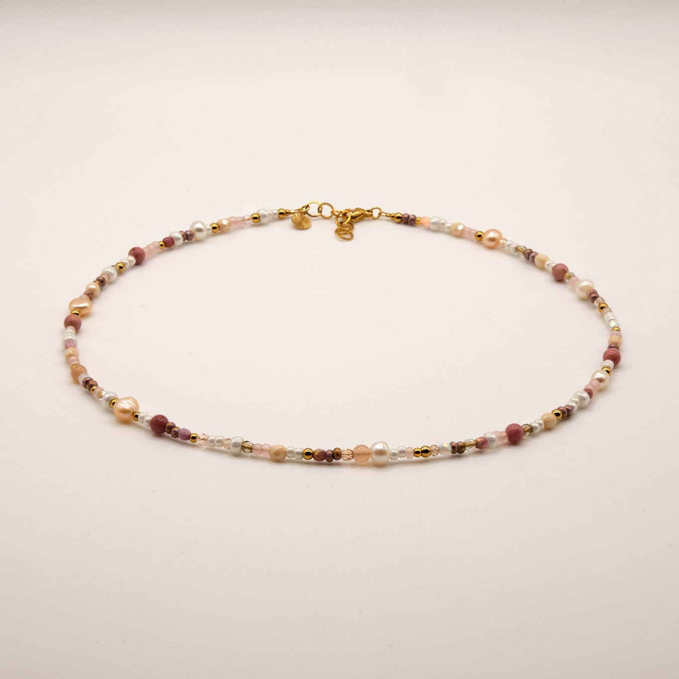 Halskette Stella - Perlenmix - Edelstahl - bunt