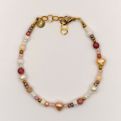 Armband Stella - Perlenmix - Edelstahl - bunt