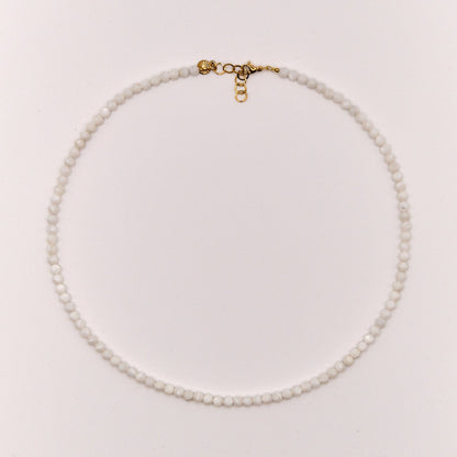 Ella Necklace - Mother of Pearl - Stainless Steel - White